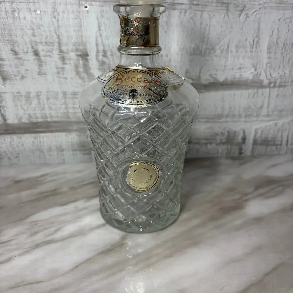 Vintage Beccaro Glass Decanter with Stopper